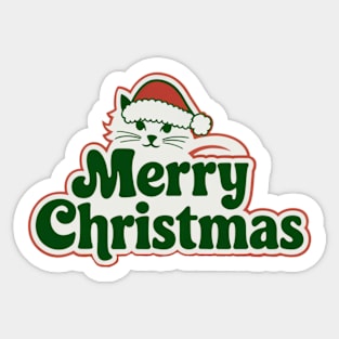 Merry Christmas Cat Sticker
